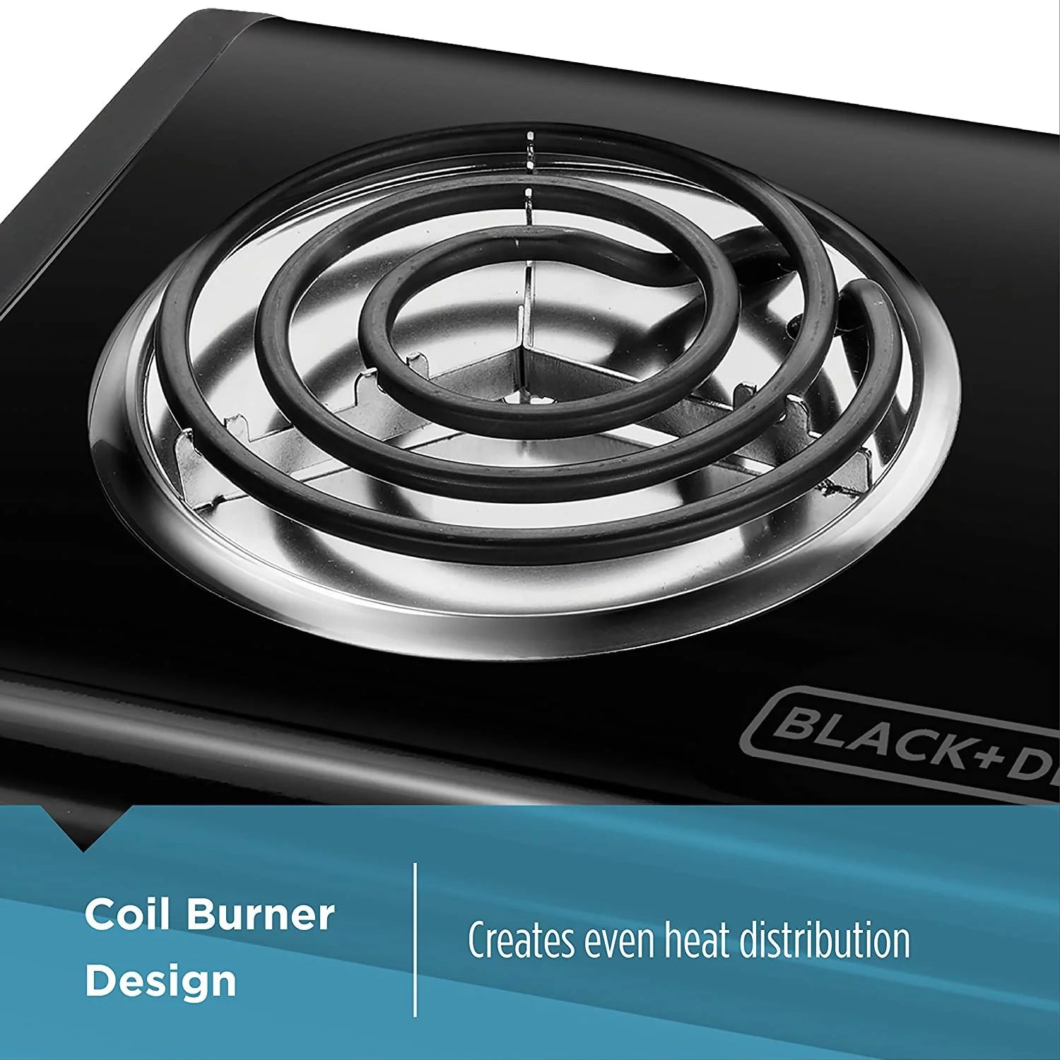Black Double Burner Portable Buffet Range Z60264