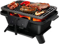 Portable Cast Iron Charcoal Grill with Double-sided Grilling Net P168413