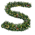 9 FT Pre-lit Christmas Garland with Lights J13126