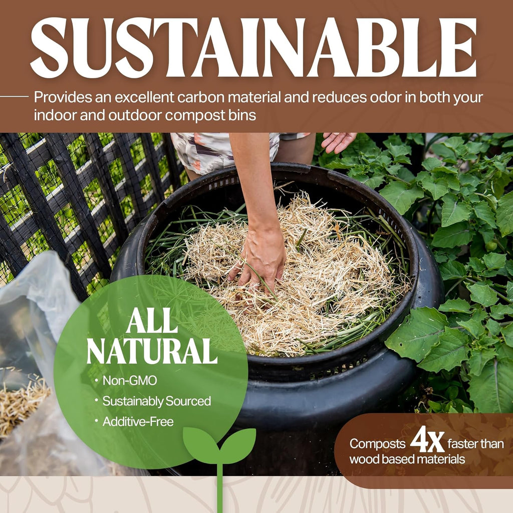 0.5 cu ft (4 Pk) All-Natural Wheat Straw Mulch G19071