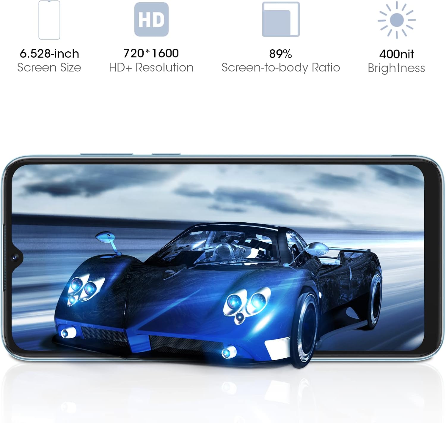 Blackview A55 Smartphone with 6.5" HD+ Display, 4780mAh Battery, 8MP Camera Q3089