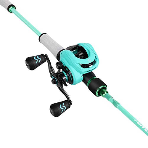 Spinning & Baitcasting Fishing Rod Reel Combo with Graphite Blanks, Stainless Steel Guides V1899