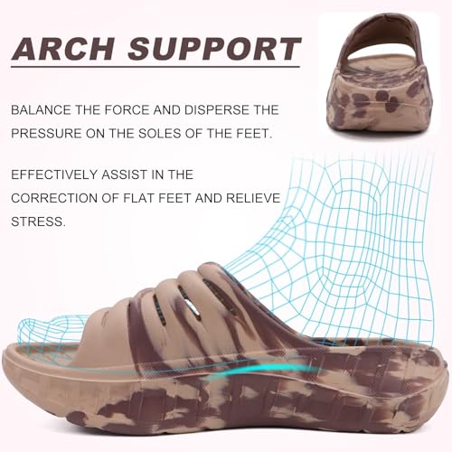 Mens Recovery Sandals Open Toe Sport Slides V46937