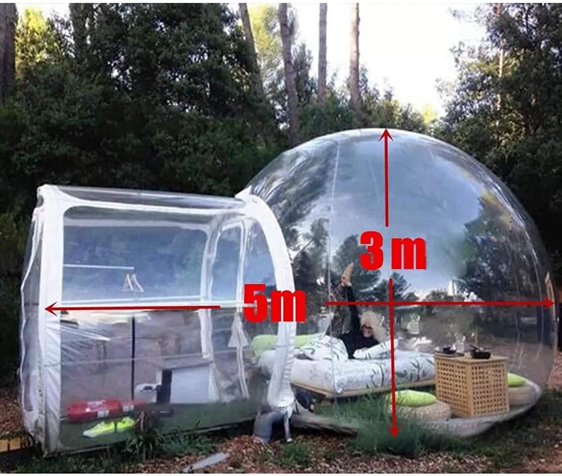 Outdoor Inflatable Clear Bubble Tent Canopy Gazebos Single Tunnel Dome 3X5M U530815