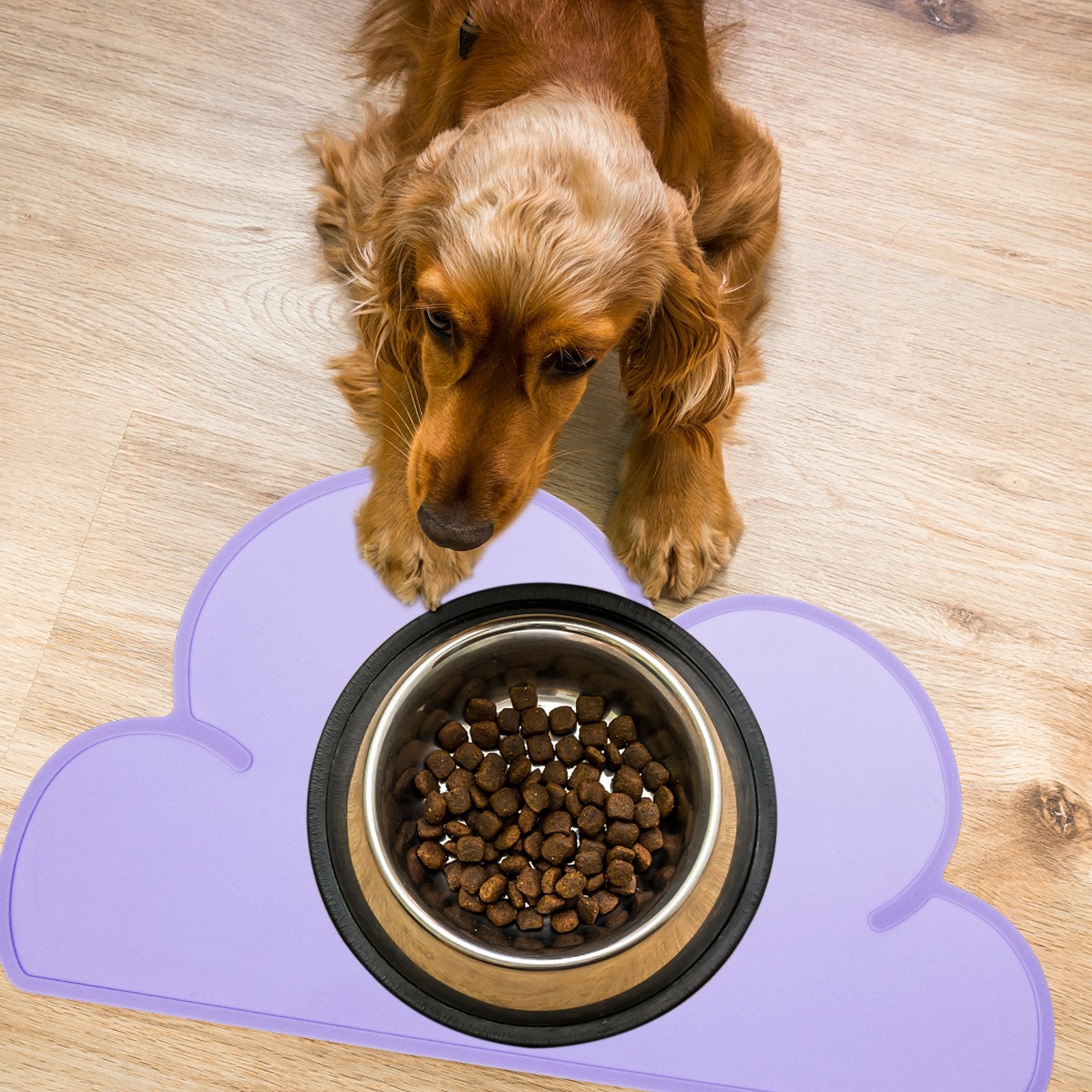 2 for Dog Bowls Silicone Pet Placemat Food Dish Z977328