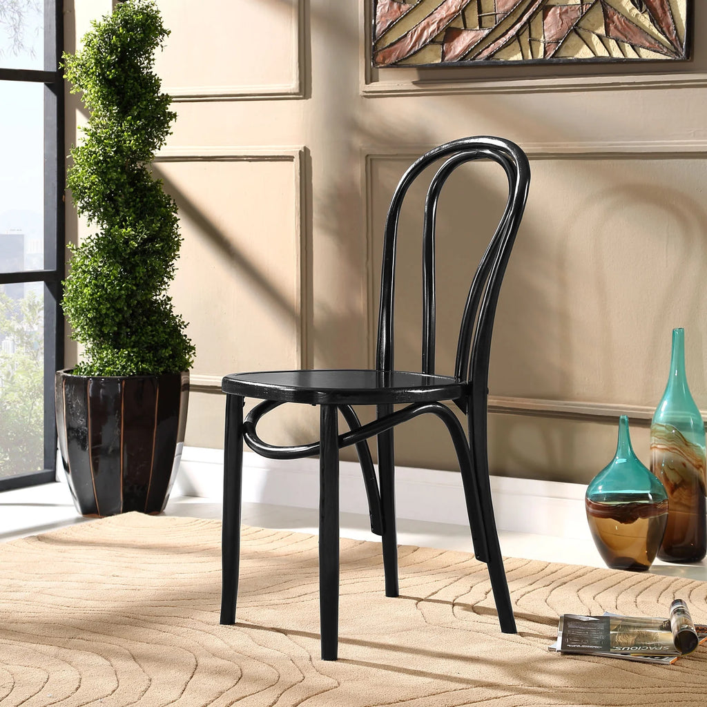 Black Wood Dining Side Chair U638073