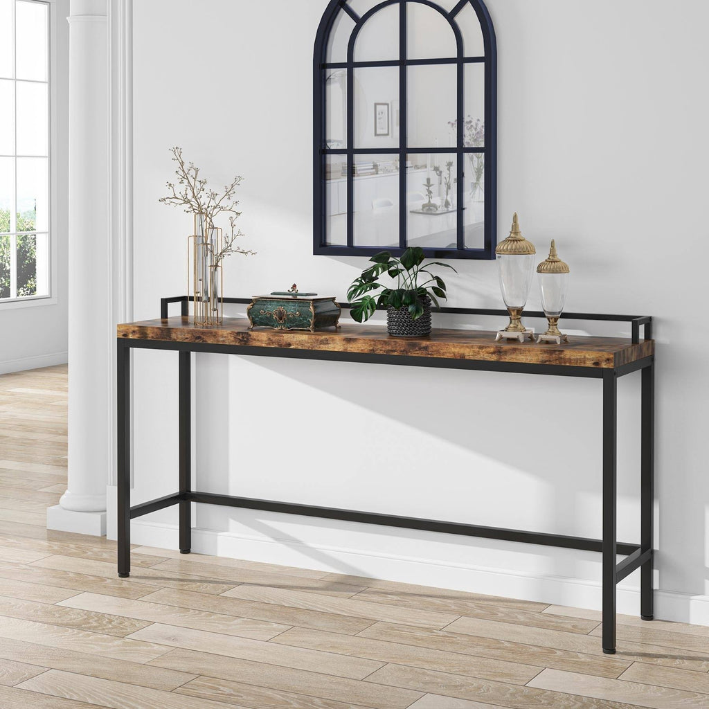 Brown Narrow Console Table X2614