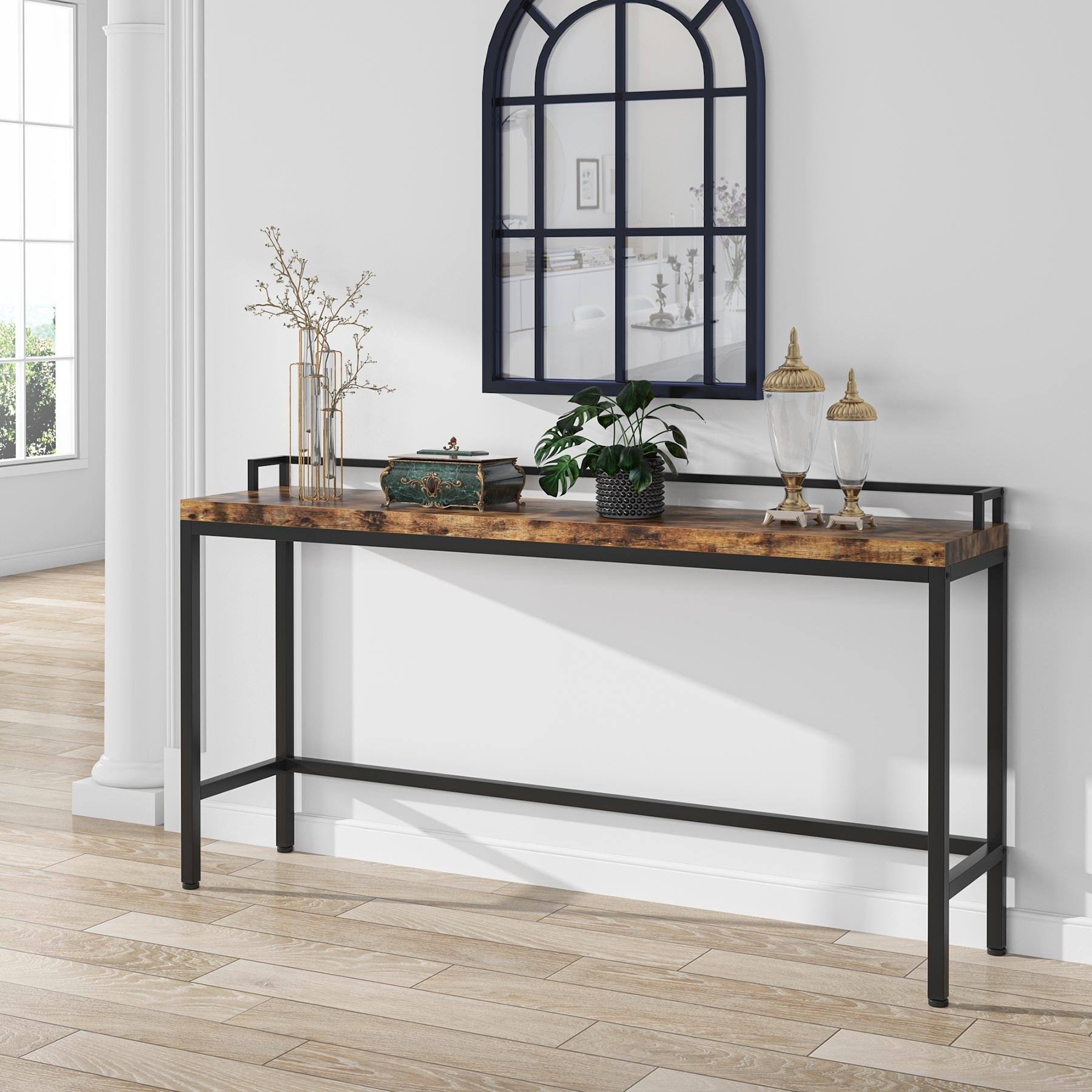 Brown Narrow Console Table X2614