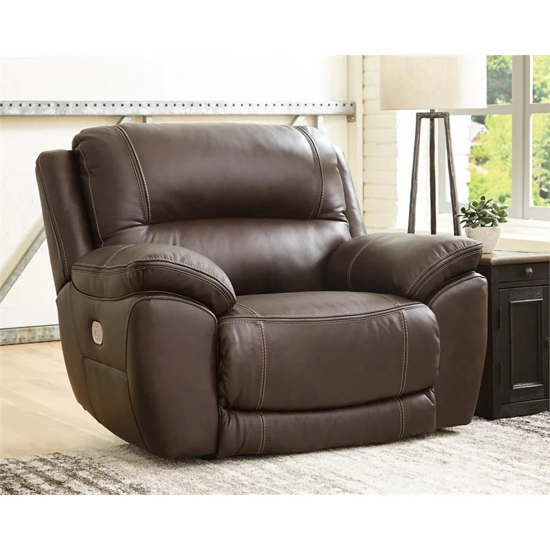 Dark Brown Leather Recliner S648901