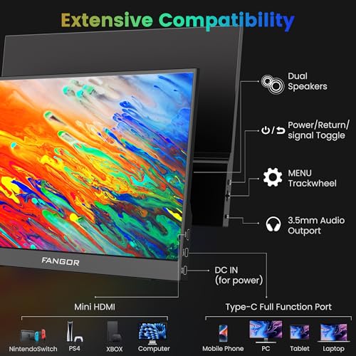 15.6" FHD 1080P HDR IPS Portable Monitor V43690