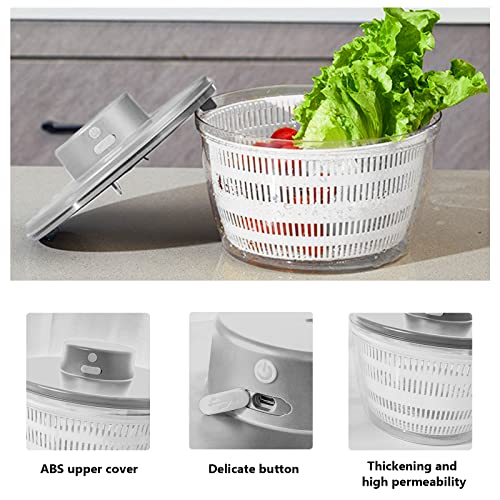 White Electric Salad Spinner L857