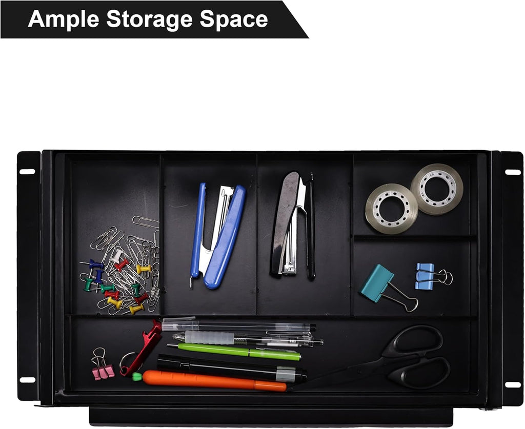 18.8 inch Under Desk Pull-Out Drawer with Lock Sliding Metal Pencil Drawer V6835