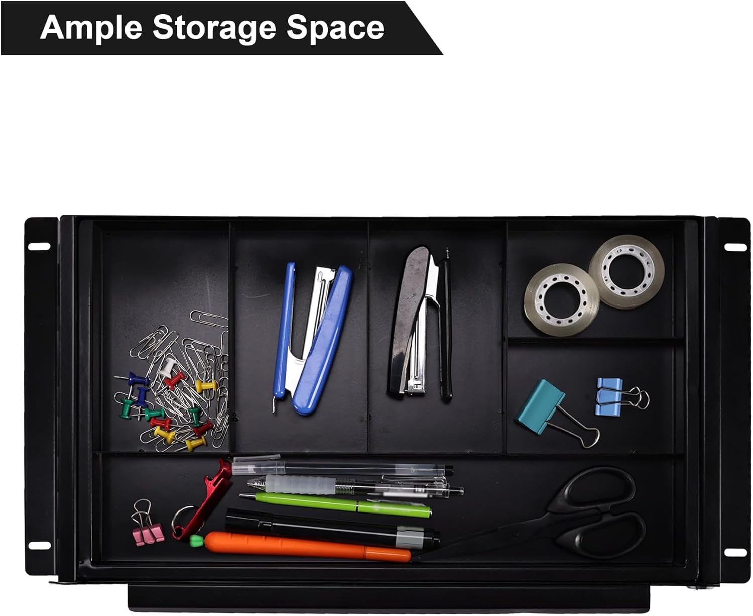 18.8 inch Under Desk Pull-Out Drawer with Lock Sliding Metal Pencil Drawer V6835