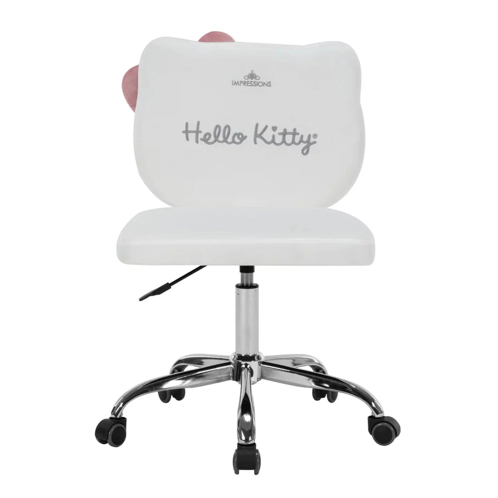 Pink Swivel Vanity Chair with Wheels F74744