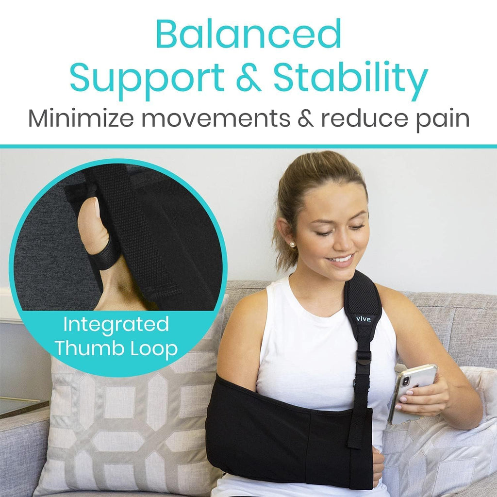 Adjustable Padded Arm Sling (Black) U90049