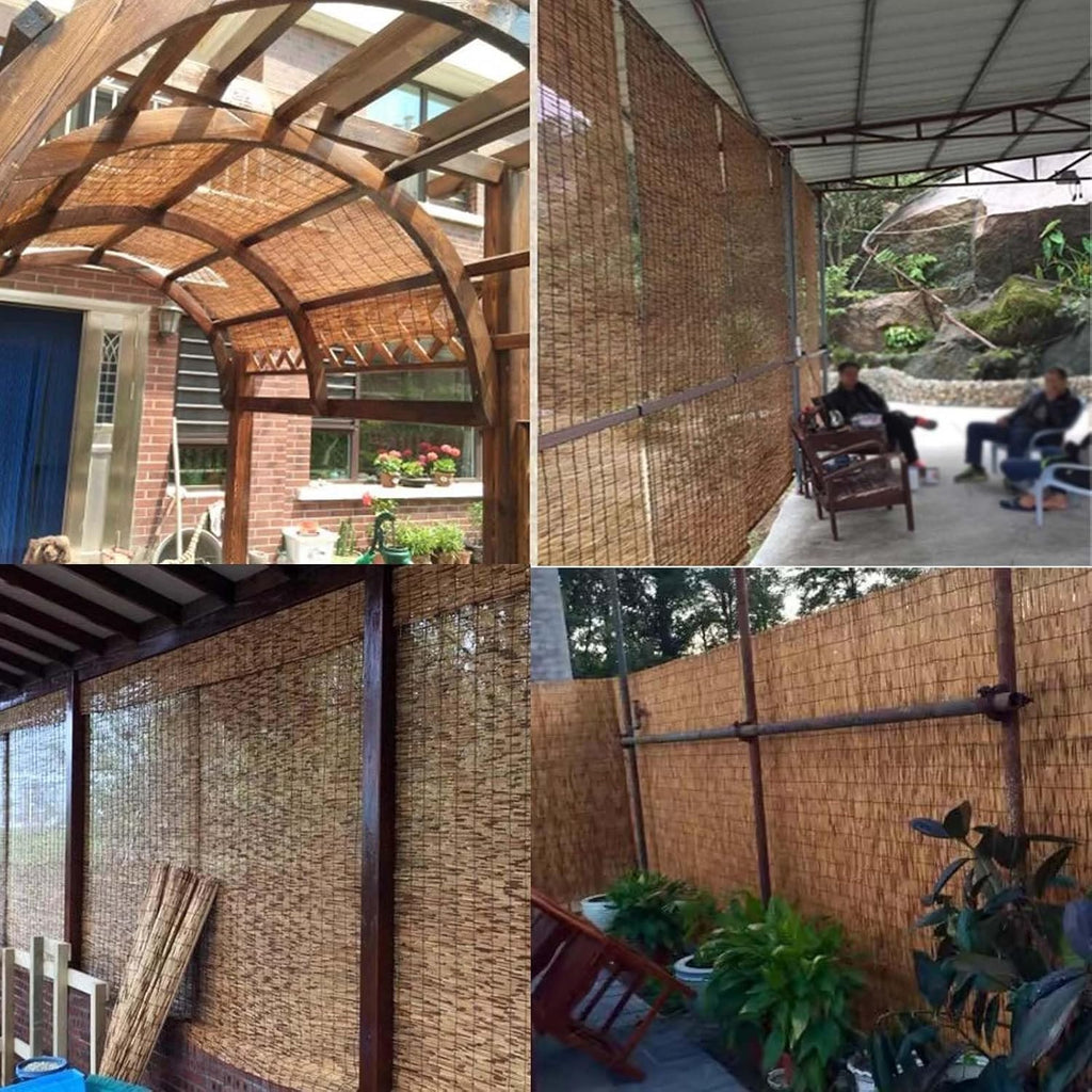 Natural Bamboo Privacy Screen Fence 2.3x15ft G13449