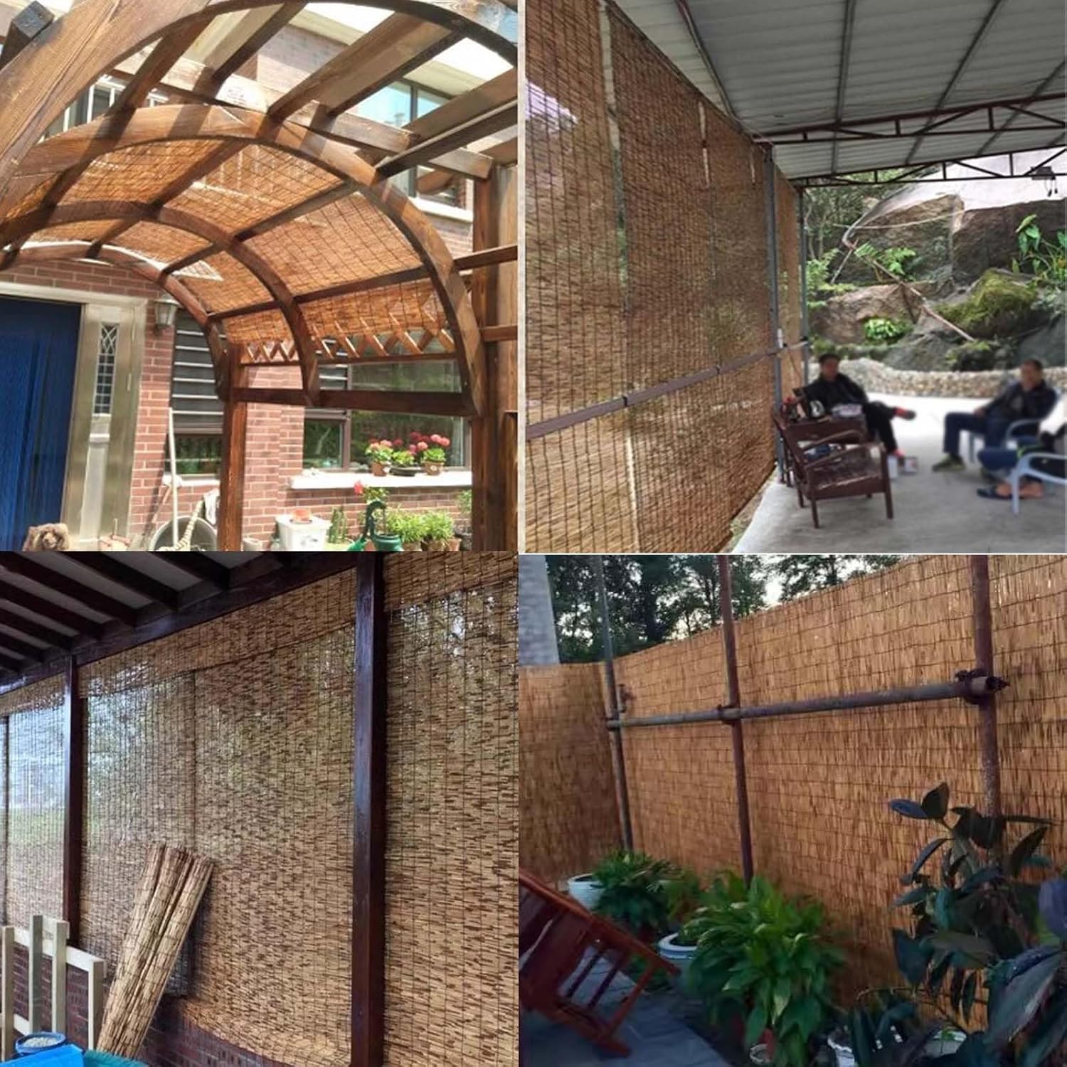 Natural Bamboo Privacy Screen Fence 2.3x15ft G13449