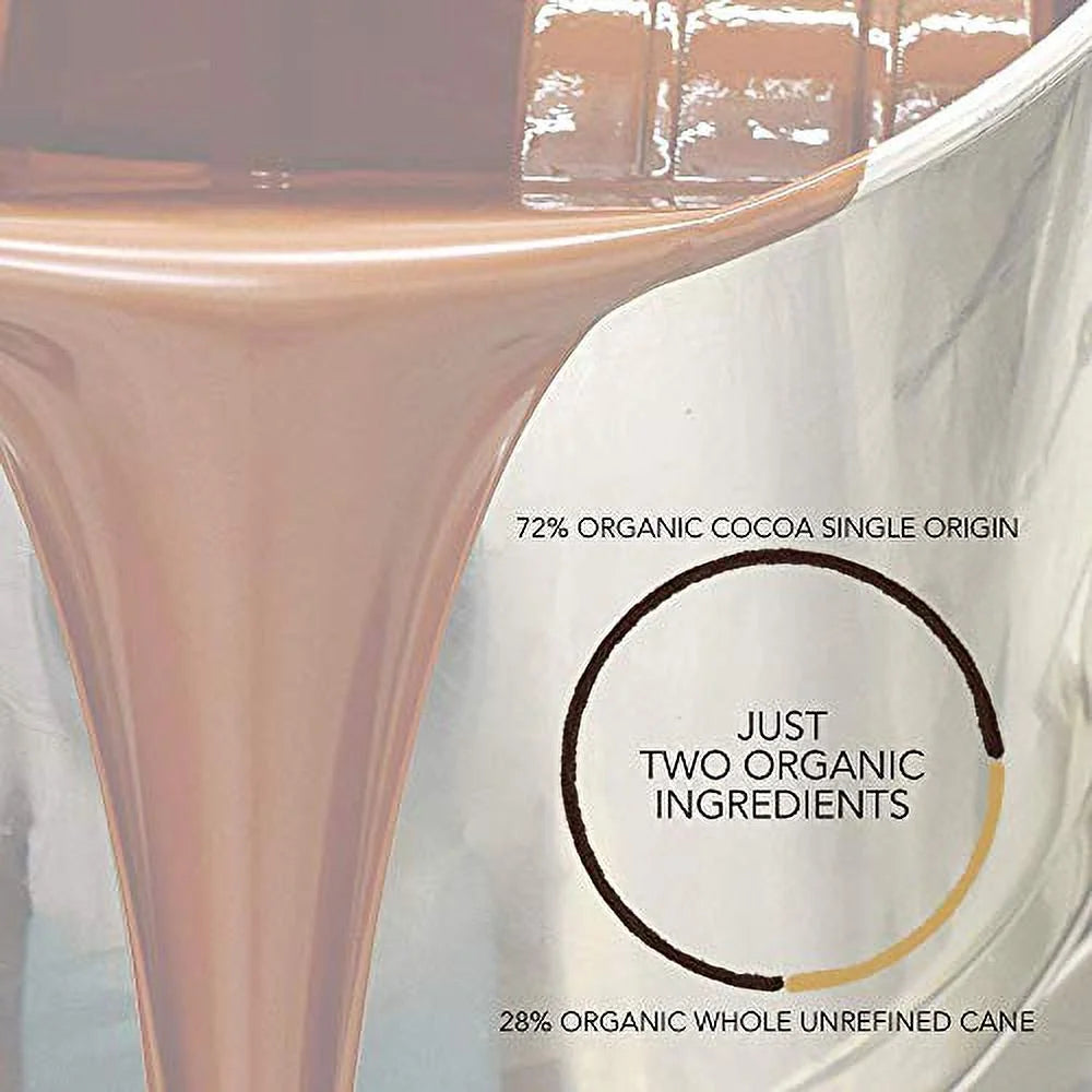 Chocolate Dominican Republic 72% 3 Pack Certified Organic Vegan 2 Ingredients J18552