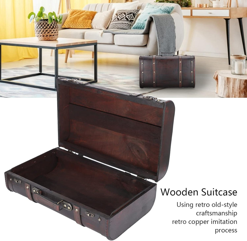 Antique Wooden Suitcase M7874
