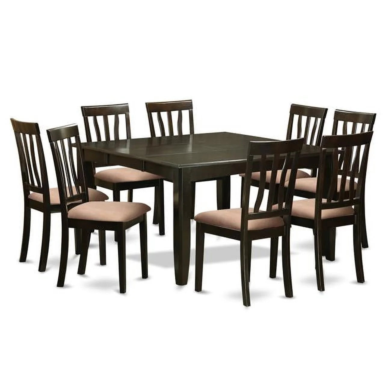 Square Gathering Table with Leaf & 8 Chairs 9 Piece K311