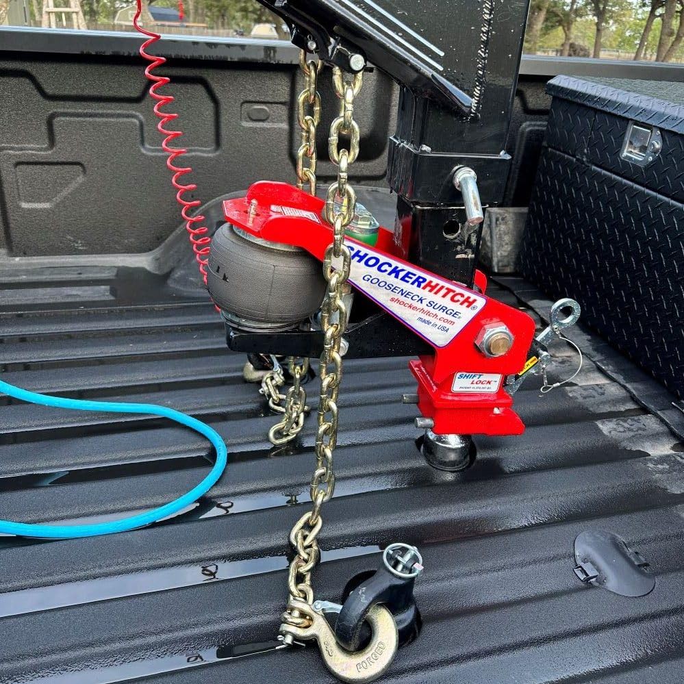 Gooseneck Air Hitch & Coupler, 4" RND AnglePin 2-5/16" Ball Coupler I764520