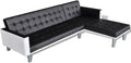 Black L-Shaped Sofa Bed Z4990
