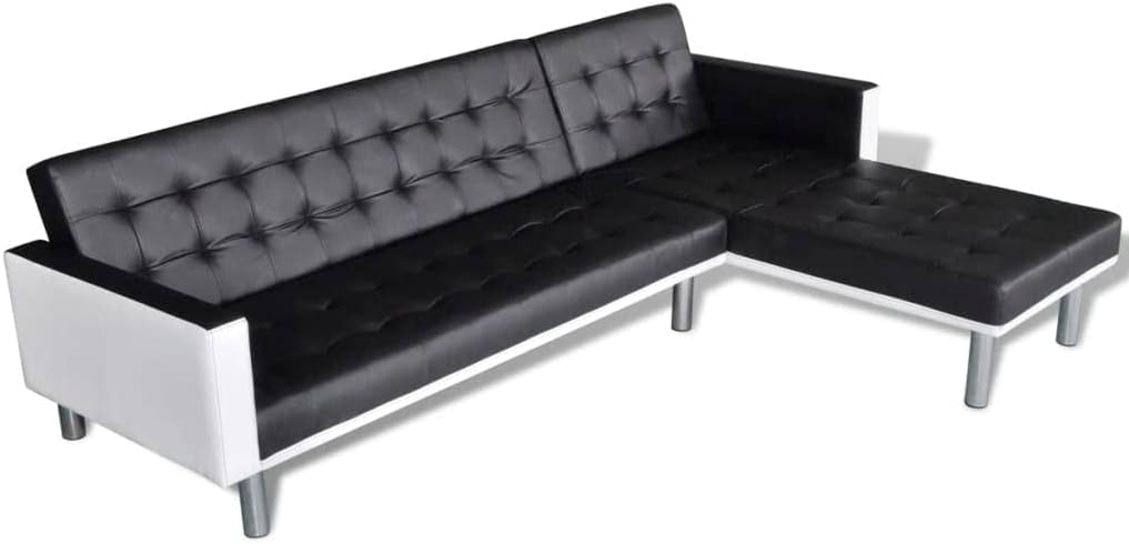 Black L-Shaped Sofa Bed Z4990