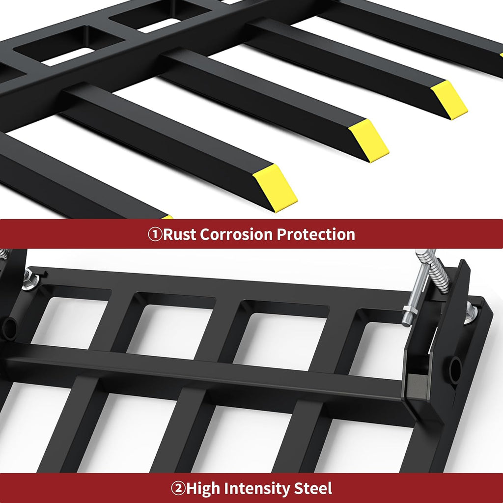 Heavy Duty Clamp on Pallet Forks for 48'' Bucket V9837