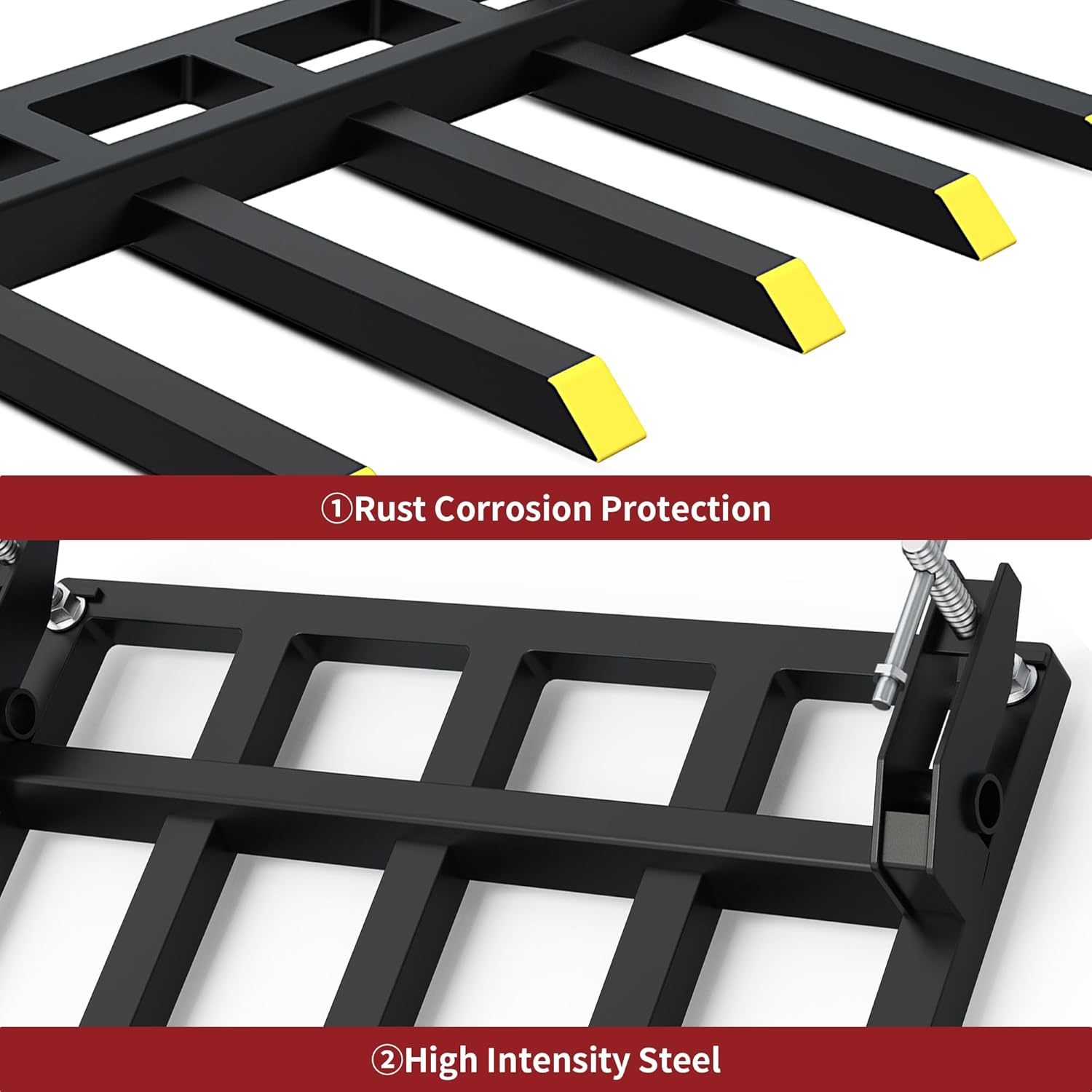 Heavy Duty Clamp on Pallet Forks for 48'' Bucket V9837
