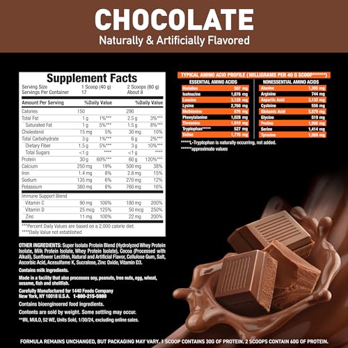 Vanilla Protein Powder, 1.5lbs B425095
