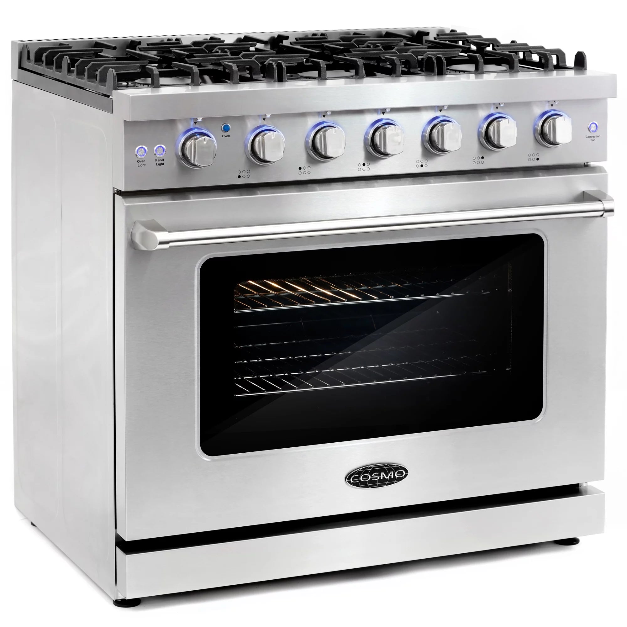 2 Piece Kitchen Appliance Package with 36" Freestanding Gas Range & 36" Island Range Hood N923261