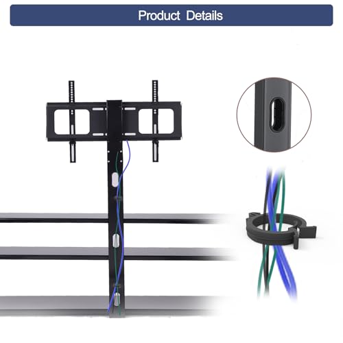 Height Adjustable Tempered Glass TV Stand with Metal Frame Z738