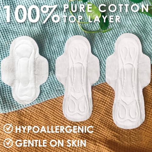 Pure Cotton Ultra Thin Pads with Wings, Unscented, 56 Count X41069