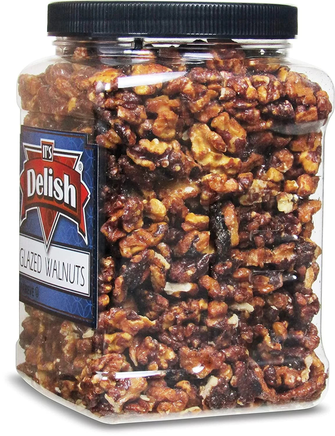 30 Oz Jumbo Reusable Container Jar Glazed Walnuts L351