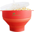 Collapsible Silicone Microwave Popcorn Popper with Lid V17769