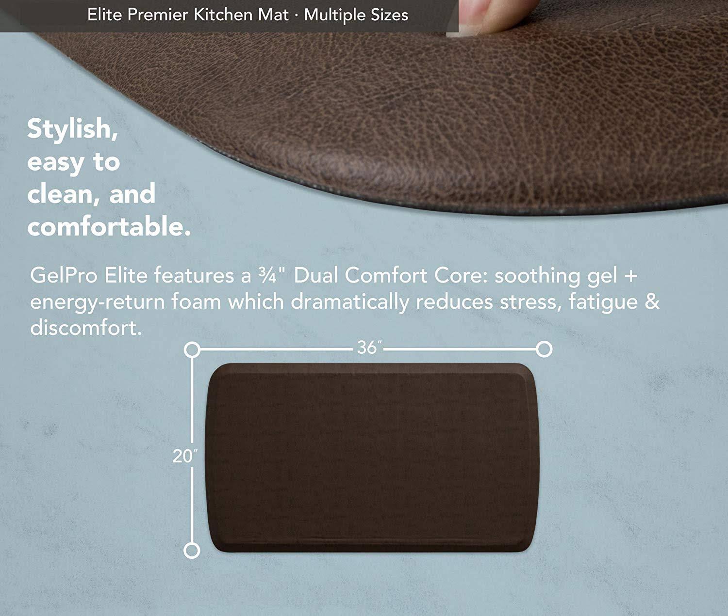 Rustic Brown Anti Fatigue Kitchen Mat G217122