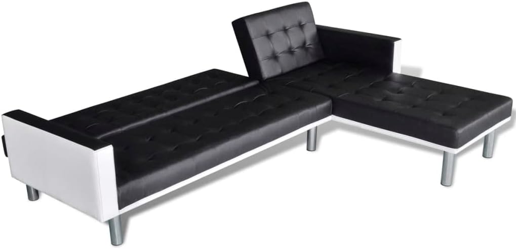 Black L-Shaped Sofa Bed Z4990