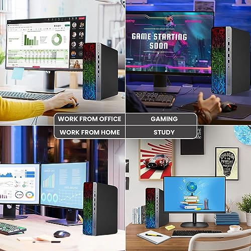 RGB Gaming Desktop PC Bundle - Intel Core i5 6th Gen, 16GB DDR4 Ram, 1TB SSD, NVIDIA GeForce GTX 1050 Ti 4GB, 24-inch Monitor, Windows 11 Pro (Renewed) I93730