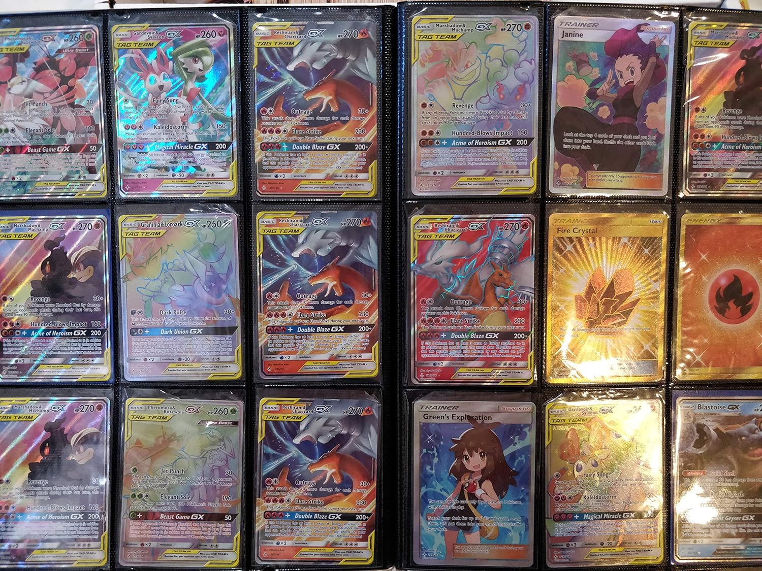 100+ Rainbow Rare Cards Binder Collection with 5 Foils J126372