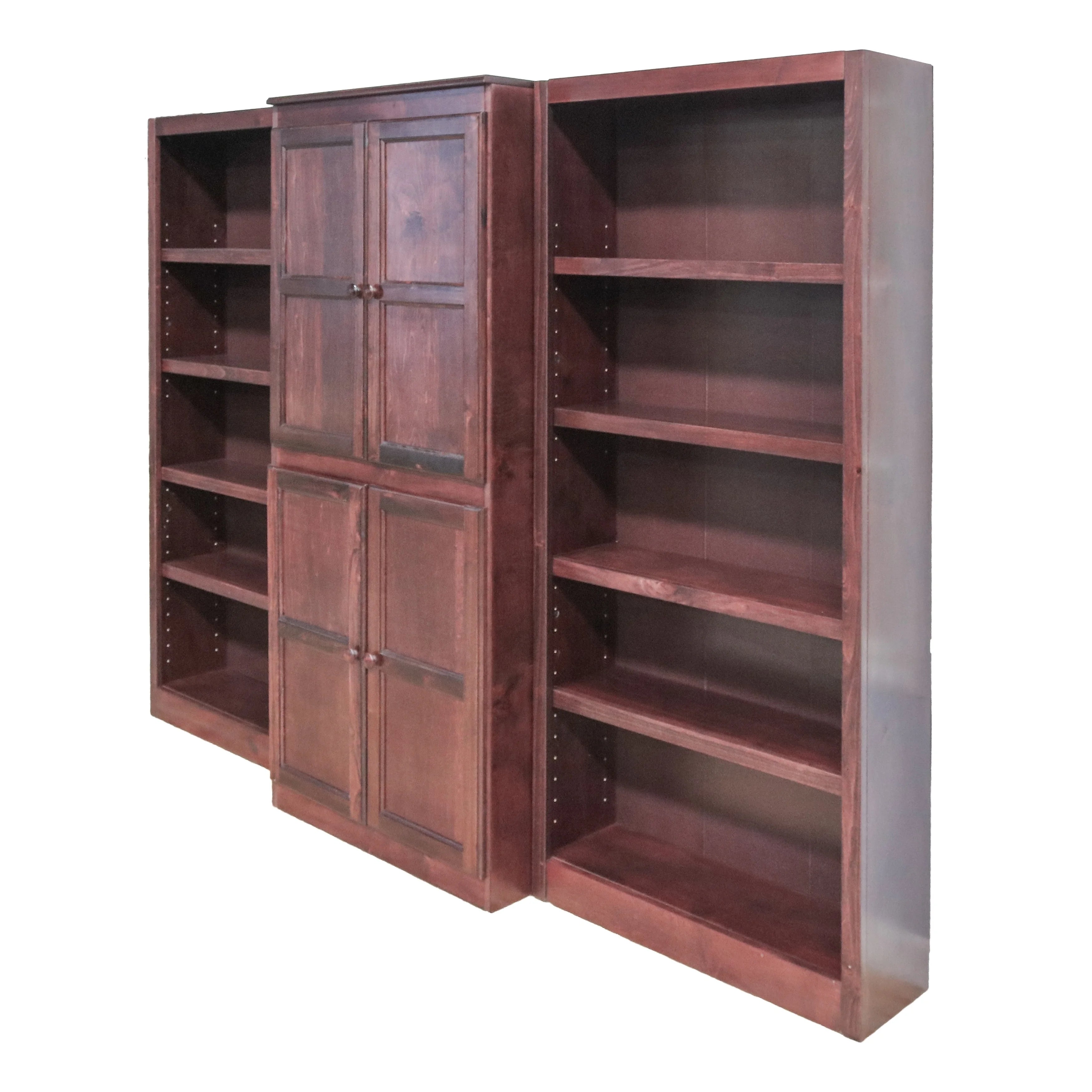 3-Piece Wall and Storage System, 15 Shelves Oak Finish E36183