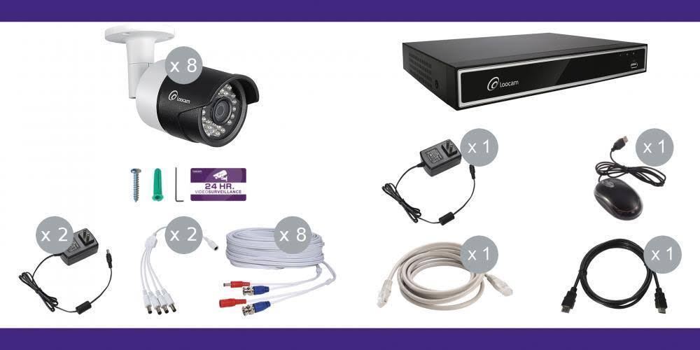 1080p 8 CH HD-TVI Video Security Camera System DVR Surveillance Kit A149478
