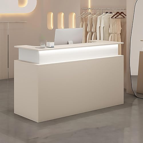 Lockable Wooden Reception Desk with Led Light G435803