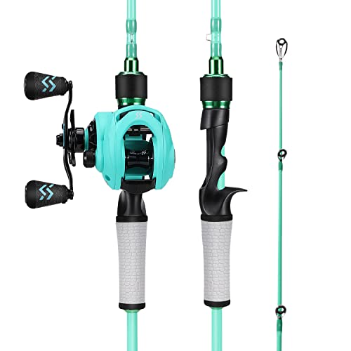 Spinning & Baitcasting Fishing Rod Reel Combo with Graphite Blanks, Stainless Steel Guides V1899
