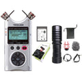 4-Track Audio Recorder and USB Audio Interface Silver D1001