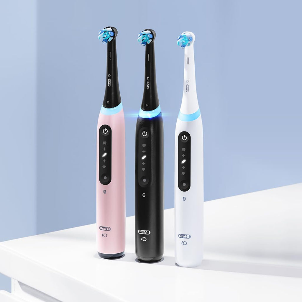 White Rechargeable Electric Toothbrush with Pressure Sensor, 2 Minute Timer, 5 Cleaning Settings, 1 Replacement Head, Travel Case U35385