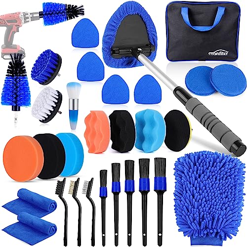 25PCS Car Detailing Kit with Drill Brush and Washing Mitt P917945