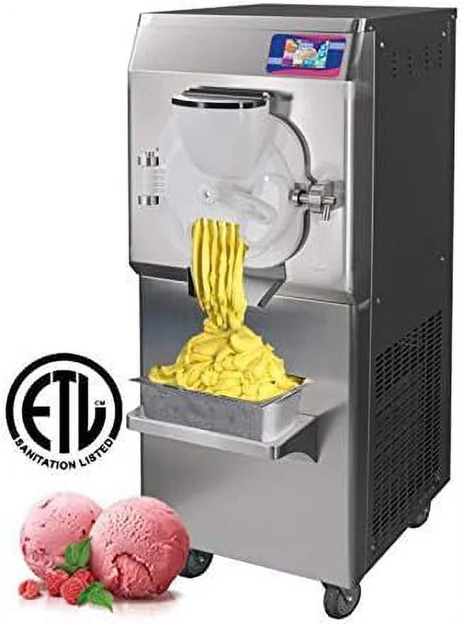 ETL Commercial Hard Ice Cream Machine, Italian Water Ice Machine, Batch Freezer, 14L Cylinder Z2759