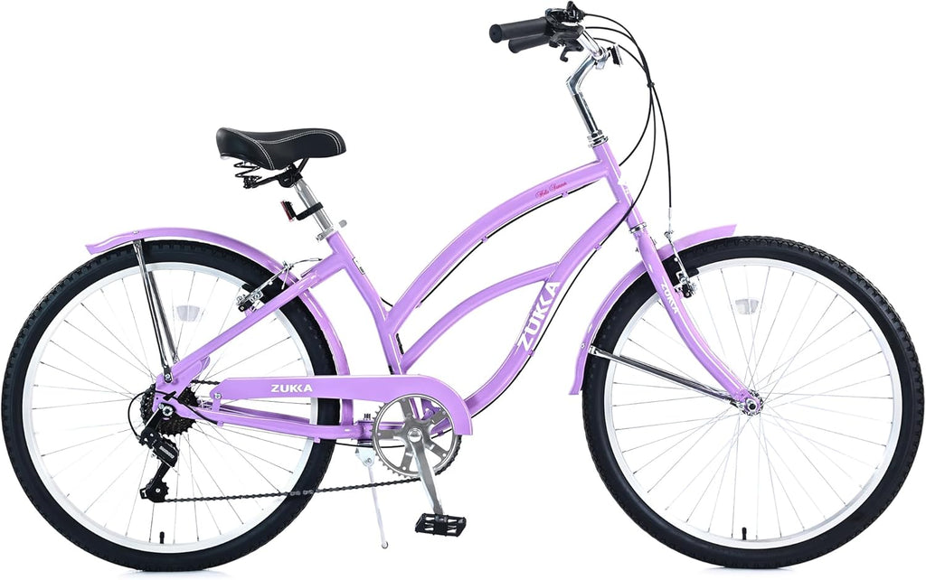 26 Inch 7 Speeds Steel Frame Beach Cruiser Bike V948728