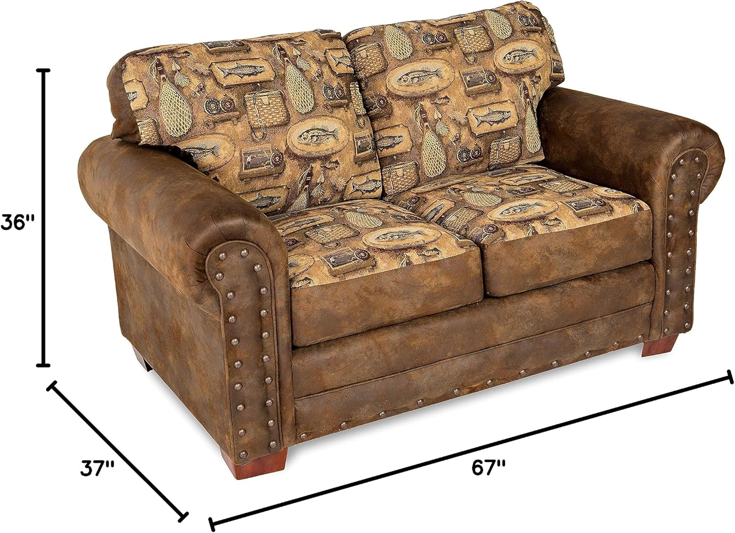 Brown Loveseat R256040
