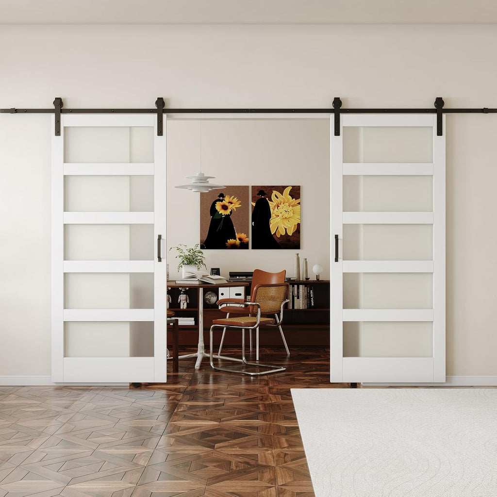 36''x84'' Frosted Glass Barn Door x 2 K907